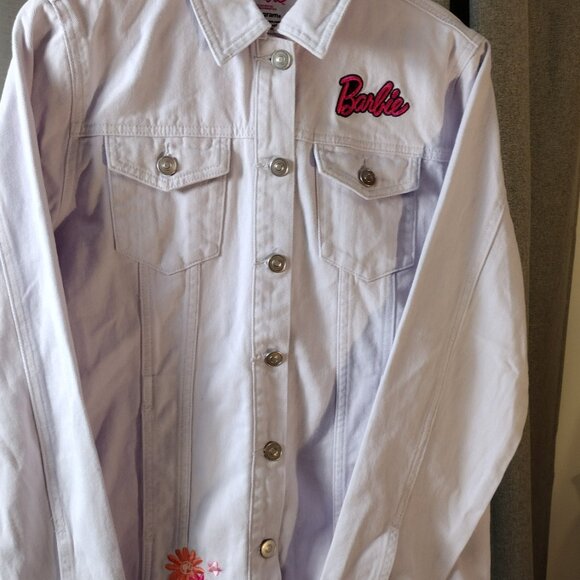 Barbie Truck Tour Lavender Denim Jacket Embroidered Logo 100% Cotton - Picture 14 of 14